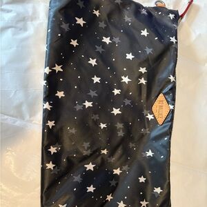 MZ Wallace star zip travel bag black w red inside